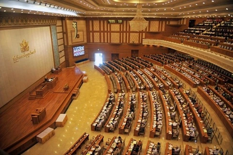 缅甸联邦议会会议全景（图片来源：法国新闻社）