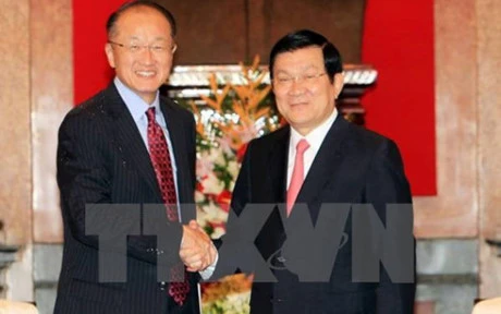 越南国家主席张晋创会见世界银行行长金墉