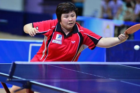 越南乒乓球选手梅黄美妆