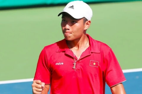 越南网球选手阮黄天。（图：体育报）