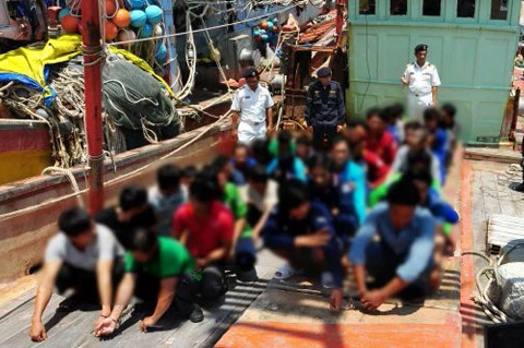 马来西亚扣留42名越南渔民（图片来源：越南快报）