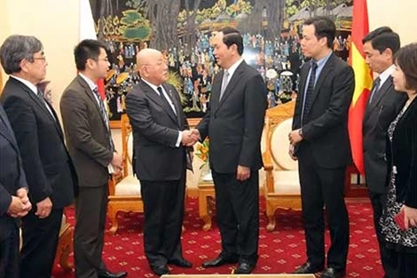 越南公安部长陈大光会见日本首相高级顾问饭岛勋（图片来源：越南《人民公安报》）