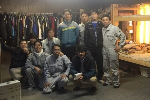 在日本Freeasia House公司工作的越南劳工（图片来源：越通社）