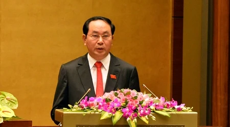 新任国家主席陈大光。（图片来源：越南人民报）