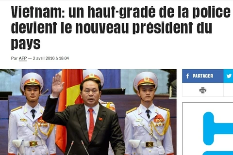 外媒纷纷报道陈大光当选越南新一任国家主席（图片来源：越共电子报）