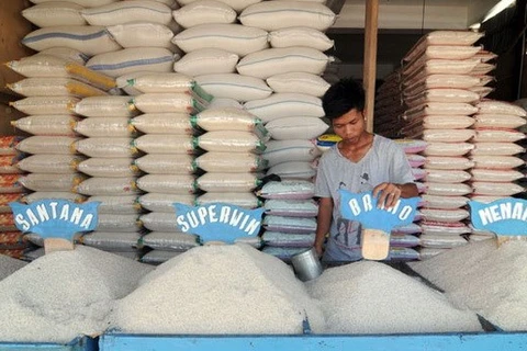 印度尼西亚某家大米商店（图片来源：Antara）