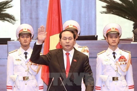 陈大光同志当选越南社会主义共和国国家主席。（图片来源：越通社）