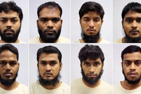 8名涉恐孟加拉国人（图片来源：新加坡内政部）