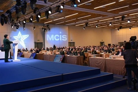吴春历部长在莫斯科第五次国际安全会议上发表讲话