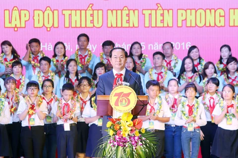 越南国家主席陈大光在集会上发言（图片来源：越通社）