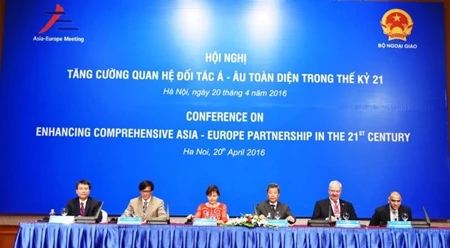 题为“在21世纪加强亚欧全面伙伴关系”的会议4月20日在河内举行（图片来源：越南人民报）