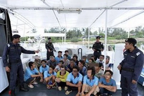 被捕的越南渔民。