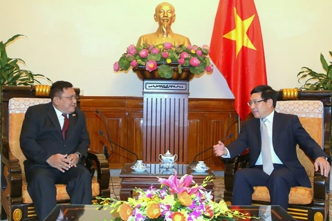 越南政府副总理范平明会见缅甸驻越南大使吴温莱（图片来源：越南政府电子门户网站）