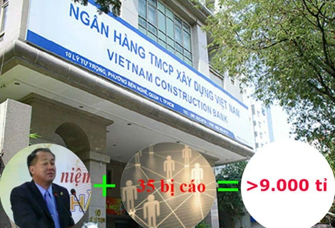 ​范功名和各同犯的上述违法行为已造成越南建设股份商业银行损失９万亿越盾。（图片来源：http://plo.vn/）