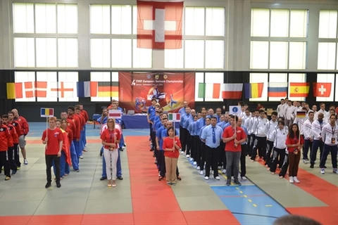 第四次欧洲越武道锦标赛开幕式全景。