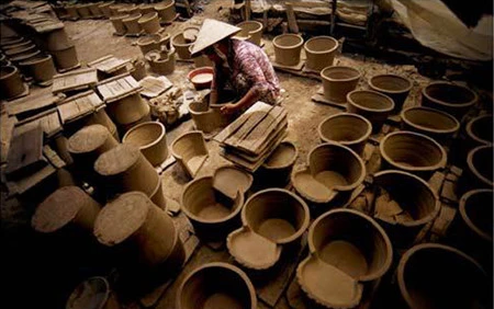 传统手工艺村（图片来源：越南之声） 