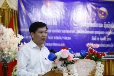 越南胡志明共青团中央书记处书记阮龙海在闭幕式上致辞。