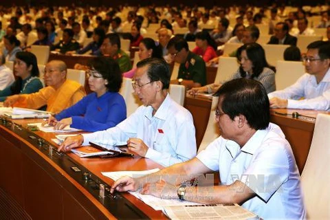 越南第十四届国会第一次会议场景（图片来源：越通社）