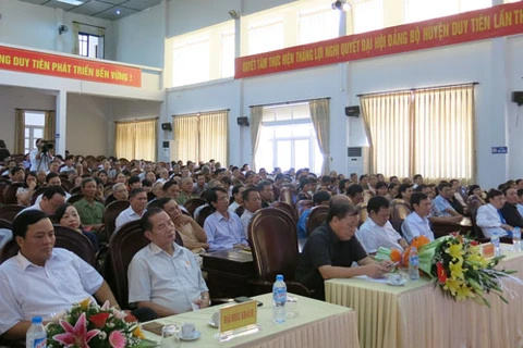 出席越南橙剂灾难55周年纪念典礼的代表（图片来源：hanam.gov.vn）