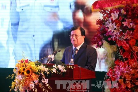 政府副总理郑廷勇在仪式上发表讲话（图片来源：越通社）