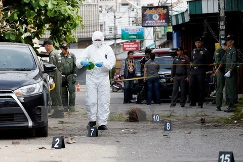泰国爆炸案现场（图片来源：EPA）