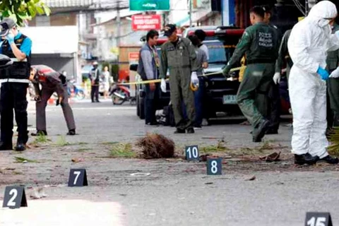 ​附图：泰国爆炸案现场（图片来源： skynews.com.au）