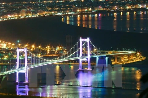 岘港市美丽夜景​ （图片来源：越通社）