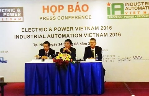 2016年越南国际电力能源设备及技术展的新闻发布会。