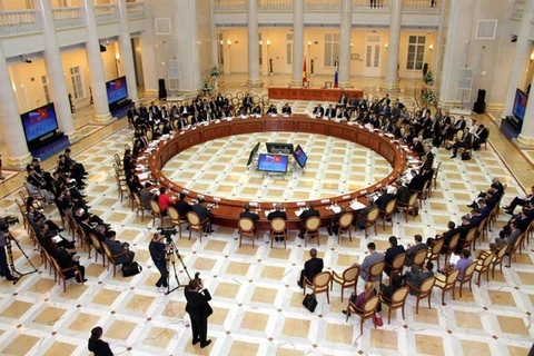 越俄政府间经贸科技合作委员会第19次会议场景（图片来源：越通社）