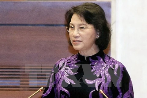 越南国会主席阮氏金银。