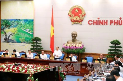 阮春福总理在会议上发表讲话（图片来源：越通社）