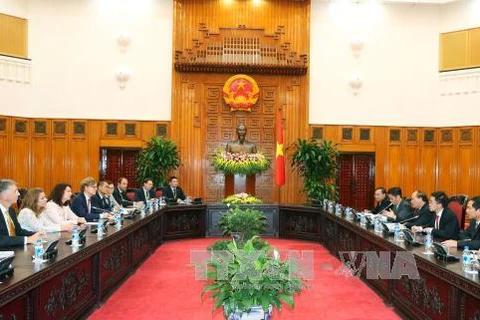 越南政府总理阮春福会见瑞典贸易大臣安·林德（图片来源：越通社）