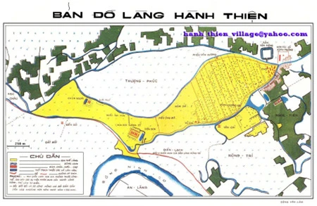 行善村地图（图片来源于《越南之声广播电台》）