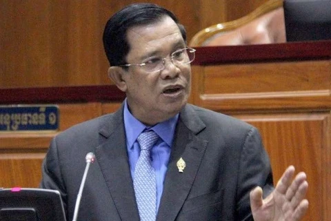 柬埔寨首相洪森（图片来源：法国新闻社）