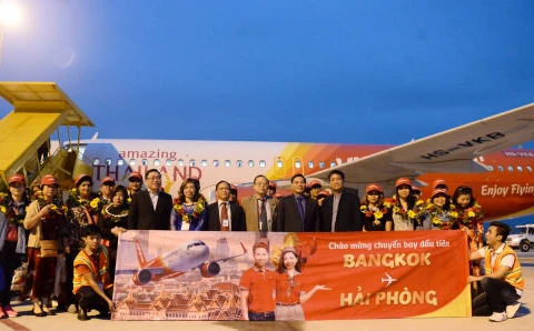 越捷航空公司开通海防市——曼谷直达航线。