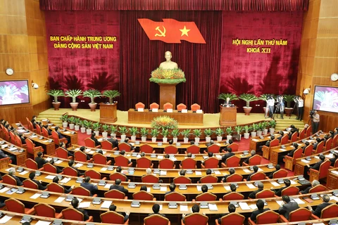 越共第十二届中央委员会第五次全体会议落幕。（图片来源：越通社）