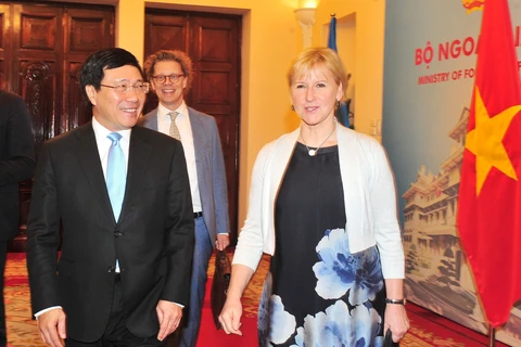 越南副总理范平明瑞典外交部长玛戈特・瓦尔斯特伦举行会谈（组图）