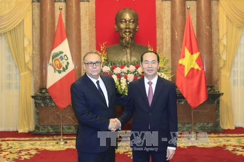 越南国家主席陈大光会见前来递交国书的6国新任驻越大使（组图）