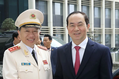 国家主席陈大光出席越南人民公安后勤技术力量成立70周年纪念典礼（组图）