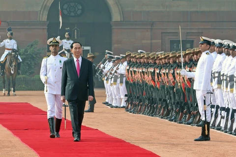越南国家主席陈大光对印度进行国事访问（组图）
