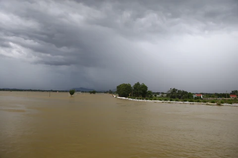 河内市裴江水位上升至史上最高水位（组图）