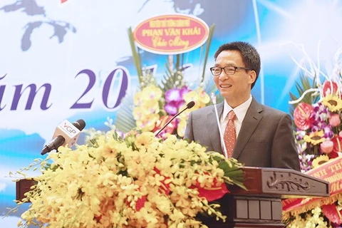 越南政府副总理武德儋在会议上发表讲话（图片来源：越通社）