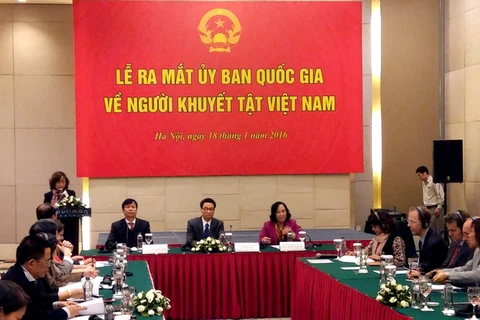 越南国家残疾人委员会成立仪式场景（图片来源：越南民智报）