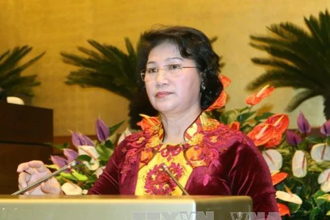 越南新任国会主席阮氏金银