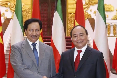 科威特首相谢赫•贾比尔•穆巴拉克•哈马德•萨巴赫与越南政府总理阮春福