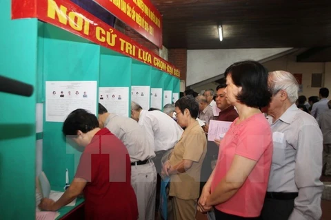 越南第十四届国会选举中，越南选民积极行使其投票权