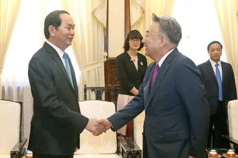 越南国家主席陈大光与日本双日株式会社董事长佐藤洋二