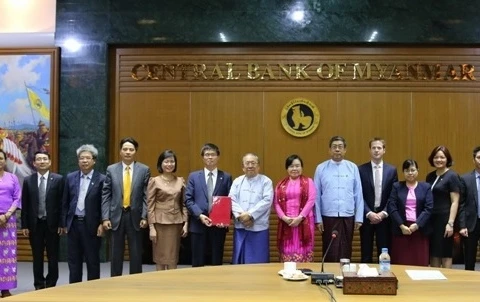 越南投资与发展股份商业银行缅甸分行成立仪式。