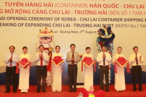 越南广南省开通朱莱至韩国海运集装箱航线8月5日正式开通