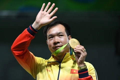 越南射击名将黄春荣在里约奥运会夺得1金1银